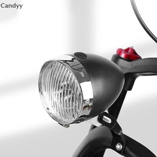 NDY Cổ Điển Retro Đèn Pha ABS 3 Đèn LED Xe Đạp Đi Đêm Cảnh Báo An Toàn Đèn Trước Không Pin N