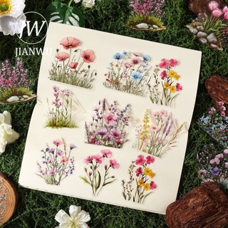 JIANWU Sự Quyến Rũ Của Năm Series Vintage Cây Hoa Vật Liệu Phong Cảnh Cắt Dán PET Nhãn Dán Sáng Tạo Tạp Chí Văn Phòng Phẩm