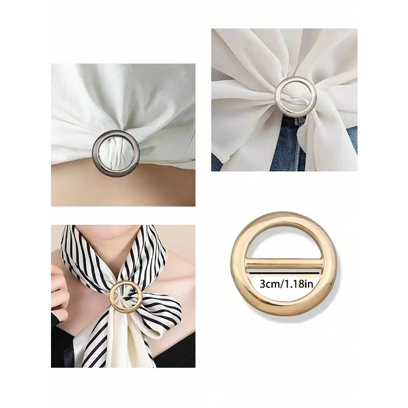 Kẹp Khăn Quàng Cổ Kim Loại Đa Chức Năng - Phụ Kiện Thời Trang Thanh Lịch, Phù Hợp Nhiều Dịp