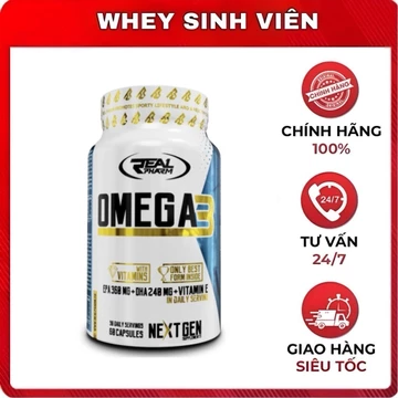 Dầu cá Real Pharm Omega 3 1000mg Dinh Dưỡng Từ Dầu Cá Cho Trí Não & Trái Tim Khỏe Mạnh - Whey Sinh Viên