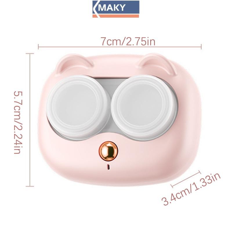 Onetimingcool Contact Lens Cleaner Siêu âm có hộp có thể tháo rời Loại bỏ máy làm sạch Protein rách Vỏ kính áp tròng di động VN