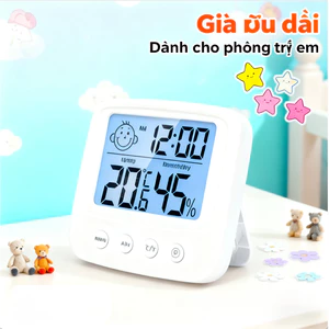 Nhiệt kế 3 trong 1: đo nhiệt độ, độ ẩm phòng ngủ | An toàn cho bé, chính xác & tiện dùng