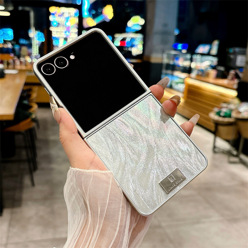 Slim Gradient Màu Kẹo Mềm Vòng Khóa Ốp lưng Samsung Galaxy Z Flip 7 Z Flip 6 Z Flip 5 Z Flip 4 Z Flip 3 Ốp Lưng Cứng Chống Sốc
