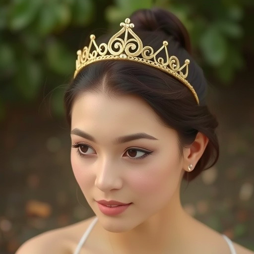 Vương Miện Vàng Hợp Kim Cho Cô Dâu và Sàn Catwalk - Phụ Kiện Tóc Sang Trọng