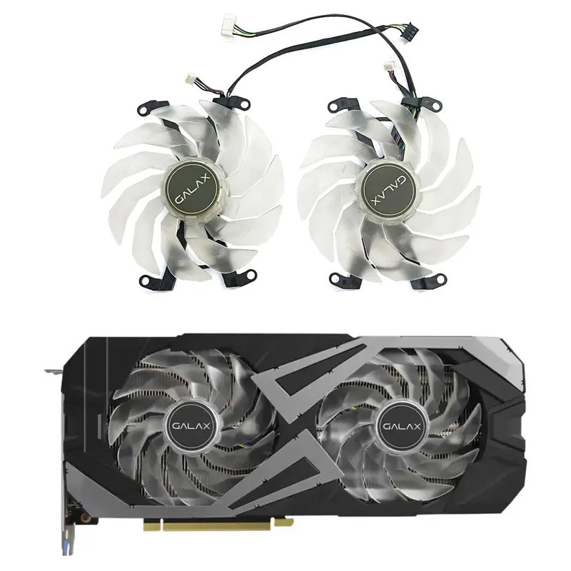 Quạt thay thế DIY mới LED trắng GFY10015H12SPA 102MM cho GALAX GeForce RTX3060ti 3070 3070ti EX card đồ họa màu đen