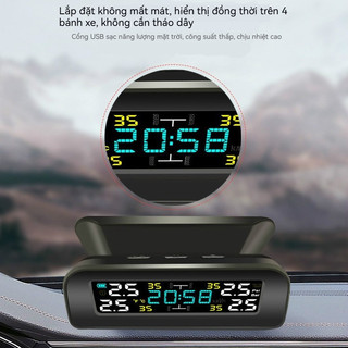 Màn hình áp suất lốp cảm biến bên ngoài nguồn, Màn hình LCD kỹ thuật số di động TPMS Màn hình nhiệt độ lốp