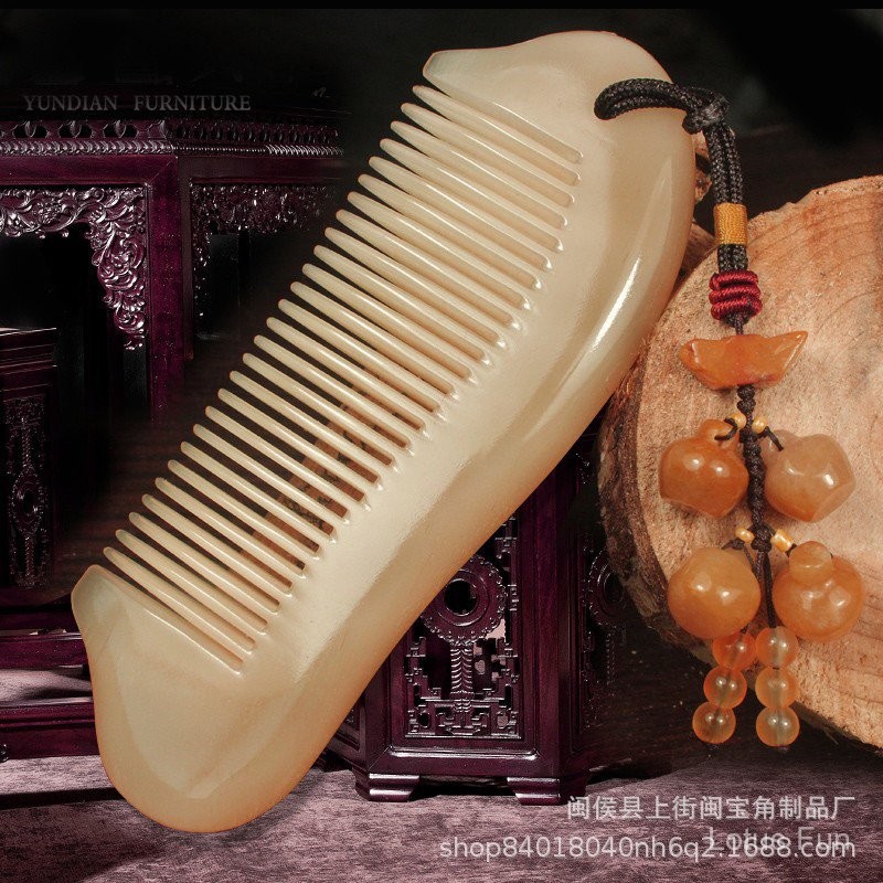 Phụ Nữ Chuyên Dụng Tóc Dài Tự Nhiên Xác Thực Sừng Massage Lược Da Đầu Sức Khỏe Kinh Tuyến Nạo vét Làm Tóc Thủ Công Lược Quà Tặng Tốt