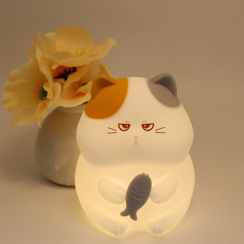 Đèn Ngủ Hình Mèo Nhiều Màu,sạc USB, đổi Màu,Chất Liệu Silicone,Tắc Trang Trí Phòng Ngủ Quà Tặng Sinh Nhật