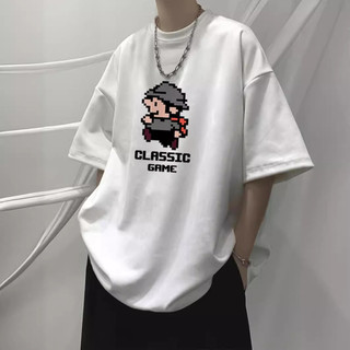 100% Cotton Rời Size Lớn 1-150kg Áo Thun Hợp Thời Trang Tay Ngắn Nam Thanh Niên Đơn Giản Phù Hợp Với Áo Thun 10.8
