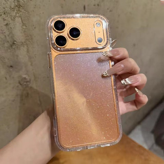 [JLK] Ốp điện thoại silicon mềm lấp lánh trong suốt sang trọng cho iPhone 17 Air 16 15 14 13 Pro Max Plus Vỏ màu trơn sáng bóng trong suốt