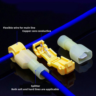 AIMVUKES  Hộp 120 Kẹp Nối Dây Điện Đầu Cuối Dạng Chữ T Cách Nhiệt Nhanh Chóng Không Lột