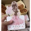 Sỉ 20 Thiệp cài chun buộc tóc dễ thương, quà tặng 20/10 ý nghĩa, banner cô gái trang trí hộp quà, gắn bó hoa