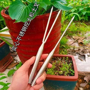 Loose Earth Handy Tool Hộ Gia Đình Chậu Hoa Rời Đất Nĩa Đào Đất Dụng Cụ Hai Chiều Thép Không Gỉ Chắc Chắn Một Chiều Phong Cách Mới Không Rỉ Sét