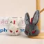 DWEL Dark Bunny Sang Trọng Búp Bê, Sang Trọng Thiết Kế Dễ Thương Thỏ Sang Trọng Móc Khóa, Dễ Thương Thêu Phong Cách Gothic Thân Thiện Với Da Thỏ Túi Quyến Rũ Bạn Bè Quà Tặng