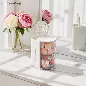 Hộp đựng mỹ phẩm xoay 360 độ AA Chống bụi đa chức năng cho trang điểm Vanity VN