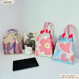 Túi xô dệt kim bướm CPINCP, Túi xách thời trang nữ cầm tay hoa, Túi nhỏ Túi xách dễ thương Túi đeo tay dệt kim đa năng