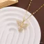 Phong cách mới Phoenix Spread Wings Vòng cổ, Trang sức chuỗi xương đòn có ảnh hưởng kim cương