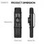 guansfs Yinhing Hợp kim nhôm Kazoo Nhạc cụ di động và dễ học để giải trí Hoạt động biểu diễn âm nhạc Những người yêu thích có màng ngăn dự phòng (Đen)