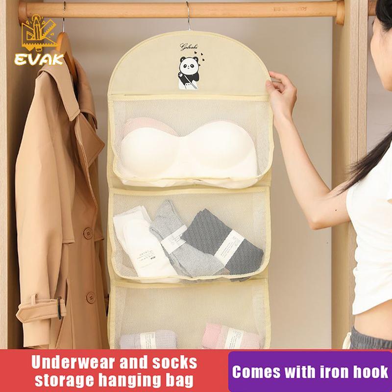 Alittlesetrtu Dung Tích Lớn Túi Lưới Bảo Quản Tất Đồ Lót Có Móc Treo, 2 / 3 Lớp VN