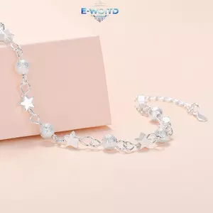 Vòng tay ngôi sao tươi E-WOITD dành cho nữ Vòng tay hạt tròn cá tính Thời trang Hàn Quốc E-WOITD