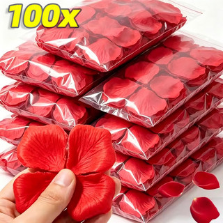 100 Cánh hoa hồng giả nhân tạo - Mô phỏng đầy màu sắc Hoa hồng lụa Trang trí tiệc lãng mạn