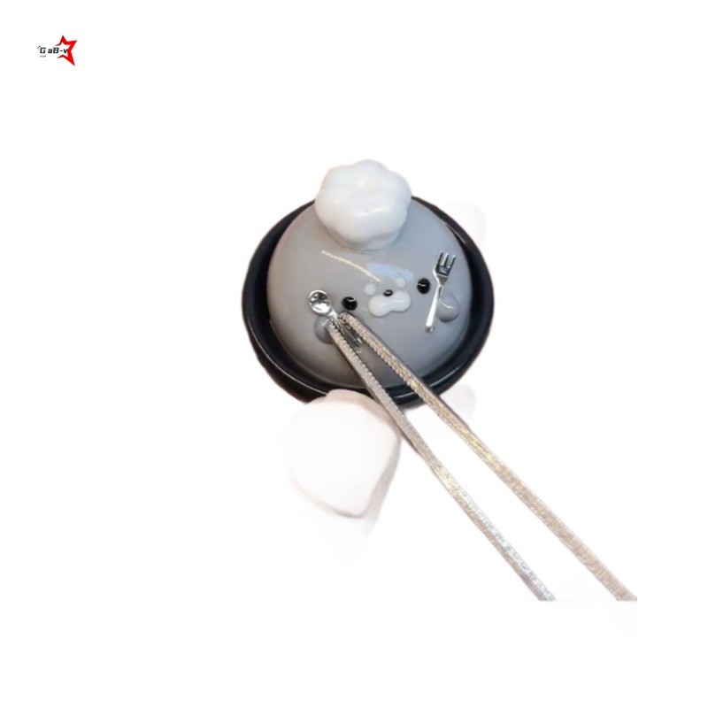 Silicone mềm có thể ghim màu xám Lollipop - Đồ chơi giảm căng thẳng vẽ tay