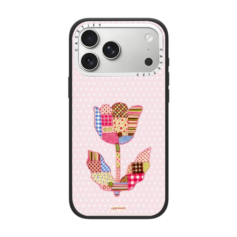 CASECASE X Tulip Chắp Vá Quilt Case Máy Ảnh Màu Trắng Vòng Phiên Bản Mờ Đen Cứng Hút Từ Tính Tác Động Dành Cho Apple IPhone 13 14 15 16 17 Pro Max Air Plus Có Hộp