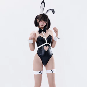 Ban Đầu PU Sáng Da Thỏ Cô Gái COS Phù Hợp Với Hai Chiều Anime Cosplay Gợi Cảm Đồ Lót Dễ Thương Mềm Mại Dễ Thương Thỏ