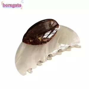 Kẹp tóc BORAGETE, Kẹp cá mập axit axetic hai tông, Mũ nón cổ điển thanh lịch cho bé gái
