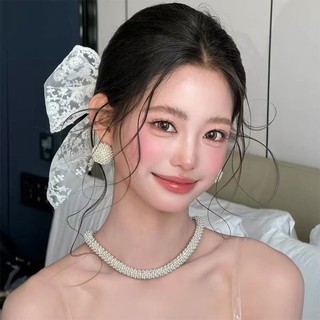 1 bộ bông tai ngọc trai thanh lịch, vòng cổ, bữa tiệc thời trang nữ, cô dâu cưới, váy cưới, phụ kiện, cảm giác cao cấp