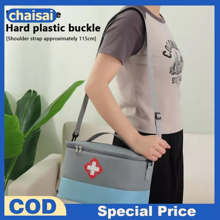 Chaisai Dung Tích Lớn Túi Bảo Quản Thuốc Di Động Bộ Y Tế Gia Đình Bộ Sơ Cứu Túi Sinh Tồn Túi Khẩn Cấp Cho Ô Tô VN