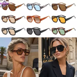 Kính râm RTJIFSS Retro, Kính điều khiển ống kính chuyển màu chống nắng, Phụ kiện thời trang Vuông UV400 Kính râm lớn Du lịch ngoài trời Tiệc đi biển