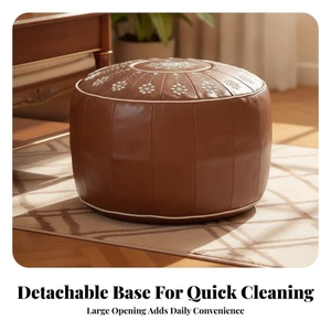 Da Như Ottoman Phân Bảo Quản Ottoman Tròn Thêu Lưu Trữ Phân Đoạn Khâu Cho Gia Đình