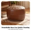 Da Như Ottoman Phân Bảo Quản Ottoman Tròn Thêu Lưu Trữ Phân Đoạn Khâu Cho Gia Đình