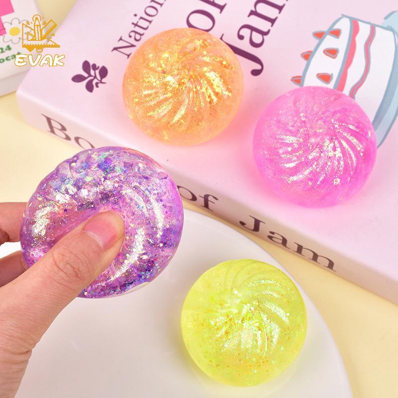 Alittlesetrtu Đồ chơi bóp bánh bao lấp lánh đầy màu sắc - Squishy giác quan giảm căng thẳng VN