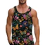 Bướm 3D Tank Top Nam, Áo thể thao mùa hè chuyển màu đầy màu sắc, Áo thun đường phố mềm mại thoáng khí