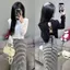 Váy dài xẻ tà sọc cỡ vừa mùa hè (120-160)