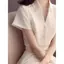 Váy rộng hẹp màu trắng kiểu Pháp mùa hè dành cho nữ Váy dài tinh tế cao cấp Váy dài trang trọng cao cấp Lớp tiệc