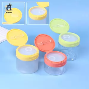 Bình tẩy trang 200-350ml có lọ đựng trong suốt tròn Chai rỗng miệng rộng nắp chai bảo quản Kem dưỡng da mới