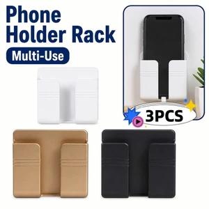 3 Kệ Treo Tường Nhỏ Cho Điện Thoại Di Động Dính Gắn Giá Đỡ Với Màu Sắc Đơn Giản Cho Phòng Lưu Trữ Hàng Ngày