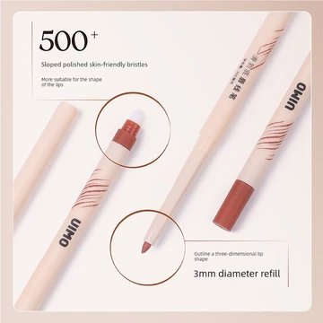 chì kẻ viền môi UIMO Hai Đầu Lip Liner Phác Thảo Hình Môi Lâu Dài Mượt Khỏa Thân Mờ Son Môi Nhựa Tăng Cường Móc Dòng Son Bút Chì