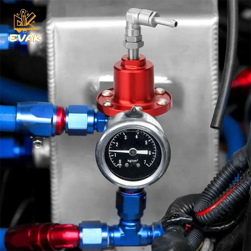 Bộ điều chỉnh áp suất nhiên liệu nhôm đa năng Alittlesetrtu có đồng hồ đo 60-100psi VN