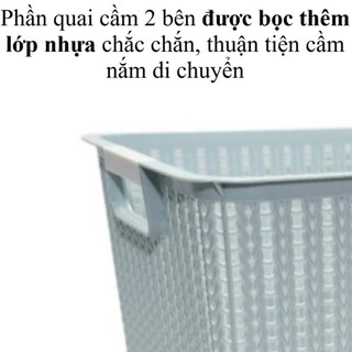 Rổ đan chữ nhật nhựa VIỆT NHẬT- Có nắp, không nắp, đựng tài liệu, bánh kẹo, đồ bé 3415