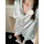Bộ Váy Ngủ Nữ Tay Ngắn Thiết Kế Thanh Lịch Loungewear Thích Hợp Cho Trong Nhà Thư Giãn Và Thường Ngày Ngoài Trời Dịp Hàng Ngày