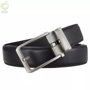 Thắt lưng jean nam ROLY, Thắt lưng da bò dành cho doanh nhân, Khóa kim loại cổ điển Giải trí Dây thắt lưng có thể điều chỉnh cho nam giới
