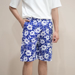 Quần short đi biển in hoa Hawaii mùa hè rộng rãi, nhẹ, thoải mái