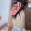 MAKY Đơn Giản Vàng Ruyi Bông Tai 2025 Phong Cách Mới Niche Ánh Sáng Kết Cấu Sang Trọng Đa Năng Bông Tai Ngọt Ngào Tinh Tế Bông Tai VN