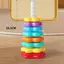 TMOY 1 Bộ Montessori Xoay Cầu Vồng Tháp Bé Staing Đồ Chơi Trẻ Em Phát Triển Kỹ Năng Vận Động Trò Chơi Quay Staing Đồ Chơi Quà Tặng Giáo Dục TMOY