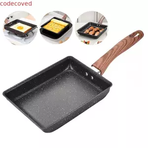 Chảo trứng CODECOVED, Chảo trứng Tamagoyaki vuông chống dính, Dụng cụ nấu nướng hình chữ nhật dày phong cách Nhật Bản Chảo chiên hình chữ nhật gia đình