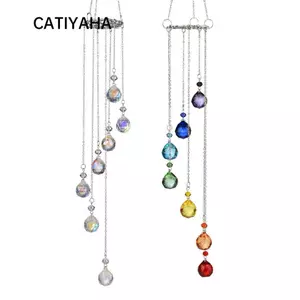 CATIYAHA Treo Pha Lê, Bảy Màu Rainbow Maker Sun Catcher Pha Lê, Mặt Dây Chuyền Màu AB Kính Màu 2025